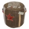 Canvas Pouf With Star Motif Brown - Olivia & May -Decor Haven Shop GUEST 0329b9bd 3812 4f2d b8c3 58460aad75b1