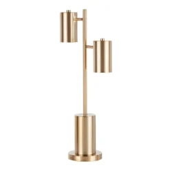 Cannes Contemporary/Glam Table Lamp With Metal Shade White (Includes LED Light Bulb) - LumiSource -Decor Haven Shop GUEST 04af6644 035b 46f6 8367 d9709842eedc