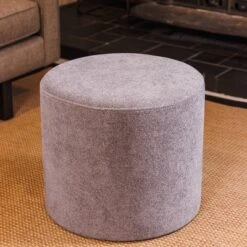 19" Round Pouf Ottoman - WOVENBYRD -Decor Haven Shop GUEST 06017269 84f3 414b 8b31 a6a8cb165b4d