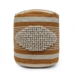 Lucknow Boho Handcrafted Fabric Cylinder Pouf - Christopher Knight Home -Decor Haven Shop GUEST 06bedd24 8a34 435d 8f7e b3010f3eae4b