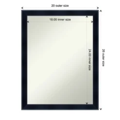 Madison Black Non-Beveled Wood Bathroom Wall Mirror -Decor Haven Shop GUEST 073813f8 10e4 49c5 8b4d be5fd056574d