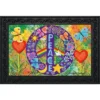 Peace Floral Doormat Everyday Indoor Outdoor 30" X 18" Briarwood Lane -Decor Haven Shop GUEST 07b7c7eb eb70 4a9e 9185 329bc47fff84