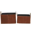 Set Of 2 Large Leather Storage Baskets Brown - Olivia & May -Decor Haven Shop GUEST 08e7ef9b 0cef 4183 b650 c2301bb614b4