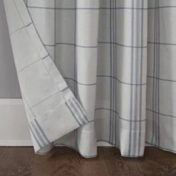 Castille Farmhouse Plaid Semi-Sheer Rod Pocket Curtain Panel - No. 918 -Decor Haven Shop GUEST 0a95c377 7525 406a 8d67 9f6fa882f51a