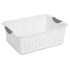 Sterilite Ultra Ventilated Open Top Plastic Storage Organizer Basket With Gray Contoured Carrying Handles -Decor Haven Shop GUEST 0b19a77d ccc0 4df7 b827 0247f7dea5e9