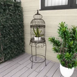 47" Iron Vintage Birdcage Black - Olivia & May -Decor Haven Shop GUEST 0c0b7884 0689 4724 9ab2 69e08b94736b