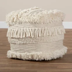 Bartow Handwoven Moroccan Inspired Pouf Ottoman Beige - Baxton Studio -Decor Haven Shop GUEST 0c698ee7 1f5e 481c a3ef 1170bbd2ebf4