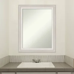 23" X 29" Non-Beveled Trio White Wash Silver Bathroom Wall Mirror - Amanti Art -Decor Haven Shop GUEST 0cc29f49 1db0 4649 89fe 6f9f6f27f8af