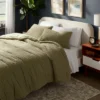 3pc Full/Queen Traditional Cozy Chenille Comforter And Sham Set Green - Threshold™ -Decor Haven Shop GUEST 0cd04746 5b07 40b5 b3a4 ecee7ce94b6f