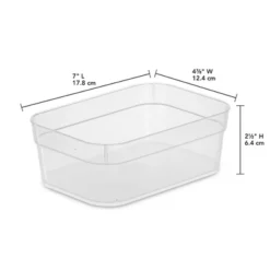 Sterilite Medium Storage Tray Containers With Sturdy Banded Rim And Textured Bottom For Desktop And Drawer Household Organization, Clear, 48 Pack -Decor Haven Shop GUEST 0eb0c696 28af 4484 9a86 3210c4f599ef