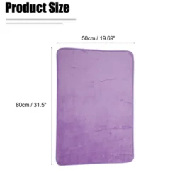 Unique Bargains Solid Color Pattern Bathroom Rugs Polyester Bath Mat Machine Washable Purple 80x50cm -Decor Haven Shop GUEST 0ee0fd65 8edc 454a 836e cea588e25f03