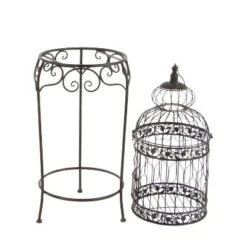 47" Iron Vintage Birdcage Black - Olivia & May -Decor Haven Shop GUEST 0f9f45c3 cbfd 459b a15f 2235c62aaa1a