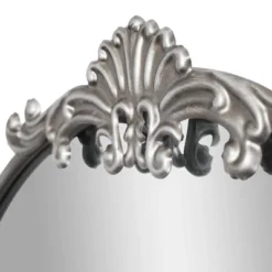 23" X 23" Antique Pewter Round Ornate Metal Accent Decorative Wall Mirror - Head West -Decor Haven Shop GUEST 1002b6b1 5fcf 4325 9200 ed712ddacb15