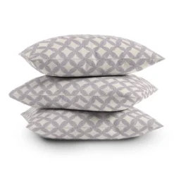 16"x16" Holli Zollinger Junglia Weave Square Throw Pillow Gray - Deny Designs -Decor Haven Shop GUEST 10035276 1f0a 434f a8db 68eeff860783