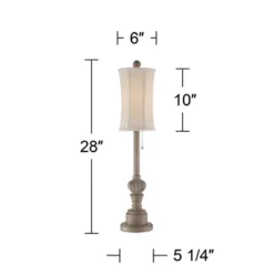 Regency Hill Traditional Buffet Table Lamps 28" Tall Set Of 2 Natural Candlestick Cream Bell Shade For Dining Room -Decor Haven Shop GUEST 105f8829 e86a 440c 9208 bd3602dc2b98