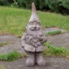 Northlight 17.75" Gray Standing Gnome Outdoor Garden Statue -Decor Haven Shop GUEST 107fef3a a02f 448f aeab cec451756a57