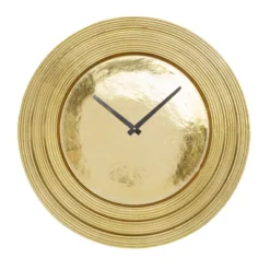 24" X 24" Round Aluminum Layered Rim Wall Clock - Olivia & May -Decor Haven Shop GUEST 114bb6c5 671c 4367 a77c 45843df33c3e