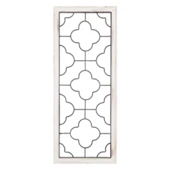 Metal & Wood Wall Panel ? Decorative Clover Scrollwork Trimmed In A Beveled Wood Frame For Home, Office & Bedroom Decor By Lavish Home -Decor Haven Shop GUEST 117c3216 b632 4374 b481 2ccbb936bc16