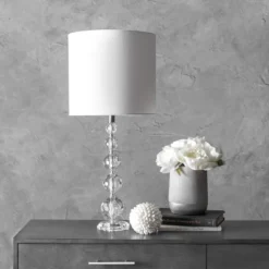 NuLOOM Waterbury Crystal 27" Table Lamp Lighting - Clear 27" H X 12" W X 12" D -Decor Haven Shop GUEST 11e2cf5e f3b5 41b1 a751 7072fb24cf14