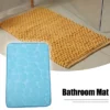 Unique Bargains Cobblestone Pattern Bathroom Rugs Polyester Bath Mat Machine Washable Blue 60x40cm -Decor Haven Shop GUEST 138d0110 64f2 4eb9 9c00 52d7a033118c