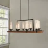 42" X 14" X 35" Baneli Kitchen Island Chandelier With Clear Glass Shade Black - Warehouse Of Tiffany -Decor Haven Shop GUEST 13ac3549 e075 4baa b1a1 df2ef2e3f187