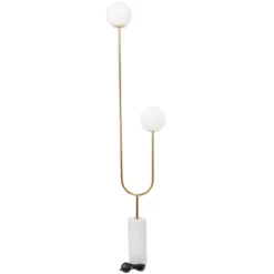 2-Light 73" X 16" Marble Orb Floor Lamp With Marble Base - Olivia & May -Decor Haven Shop GUEST 13b2e761 bd8d 41bf ad80 1a7afbf13340