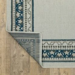 Trinity Classic Border Patio Area Rug Beige/Blue - Captiv8e Designs -Decor Haven Shop GUEST 13dc7fa9 bab9 4f9f a2d2 902a535f37d0