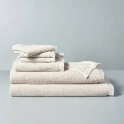 Microstripe Terry Cotton Bath Linens Taupe - Hearth & Hand™ With Magnolia -Decor Haven Shop GUEST 13e9335a de88 40ad 9488 747fe536691a