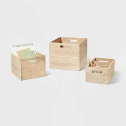 3 Compartment Light Wood Crate Natural - Brightroom™ -Decor Haven Shop GUEST 1433e760 ccd4 4d74 8b8b fdcc848f7469 1