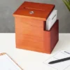 Juvale Wooden Suggestion Box With Lock And Keys, Brown Ballot Box With 50 Blank Suggestion Cards, Locking Lid And Side Slot For Donation, 7.5x7.1x5.5" -Decor Haven Shop GUEST 1451e25e 1612 487e a352 d2274172c52e