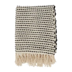 50"x60" Woven Warmth Textured Striped With Fringe Throw Blanket - Saro Lifestyle -Decor Haven Shop GUEST 1521bec9 d015 4c0a 935f 401a0c691fb2