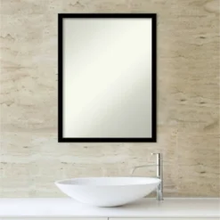 20" X 26" Non-Beveled Bathroom Wall Mirror Jet Black - Amanti Art -Decor Haven Shop GUEST 16ed28c4 e25a 454e 86bc 1cb6f6cf9fef