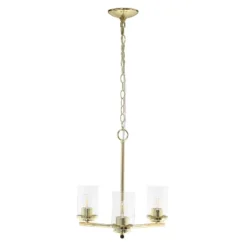 3-Light 15" Classic Contemporary Clear Glass/Metal Hanging Pendant Chandelier - Lalia Home -Decor Haven Shop GUEST 186872ac d9ee 4d87 b686 5f7591ce231c