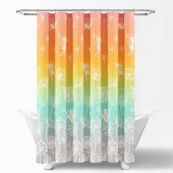 72"x72" Kids' Make A Wish Dandelion Fairy Ombre Shower Curtain Single Pastel Rainbow - Lush Décor -Decor Haven Shop GUEST 18e99935 06d3 46a8 9087 b35ead7bec17