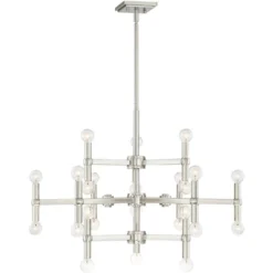 Possini Euro Design Marya Brushed Nickel Chandelier 32" Wide Modern 24-Light Fixture For Dining Room House Foyer Kitchen Island Entryway Bedroom Home -Decor Haven Shop GUEST 1ae79230 9627 452a 9963 849cebfee7eb