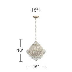 Vienna Full Spectrum Wallingford Antique Brass Chandelier 16" Wide French Crystal Glass 6-Light Fixture For Dining Room House Kitchen Island Entryway -Decor Haven Shop GUEST 1bb51c1b 6aba 491d a01e 1ddb3f1a6e60