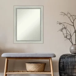 22" X 28" Non-Beveled Flair Silver Patina Wall Mirror - Amanti Art -Decor Haven Shop GUEST 1c61f31c 1359 40ef b90f 8403e91e99bd