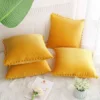 PiccoCasa Velvet Pom-Pom Solid Soft Square Cushion Throw Pillow Covers 4Pcs -Decor Haven Shop GUEST 1ca8bfa5 b20a 4a1d 90e6 238ccc5f4915