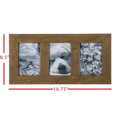 Crocodile Pattern 4X6 Three Photo Frame Natural Wood, MDF & Glass - Foreside Home & Garden -Decor Haven Shop GUEST 1cd3bfdc a4fd 4942 bef0 0722dc3c84e6