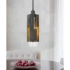 5.5" X 5.5" Reggio Wood Pendant With Clear Glass Cylinder Shade Dark Brown - Cal Lighting -Decor Haven Shop GUEST 1d43287d a4a9 4bdc bc3d e016fd7c2653