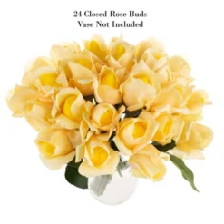 Rose Artificial Flowers - 24Pc Real Touch 11.5-Inch Fake Flower Set With Stems For Home Décor, Wedding, Or Bridal/Baby Showers By Pure Garden (Yellow) -Decor Haven Shop GUEST 1e9bc6b0 5fcc 424a 82f1 9c57e37f9ee0