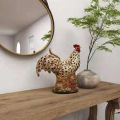 14" X 13" Farmhouse Ceramic Chicken Garden Sculpture Beige - Olivia & May -Decor Haven Shop GUEST 2039a2aa e2a1 4079 bae7 d1f592a93508