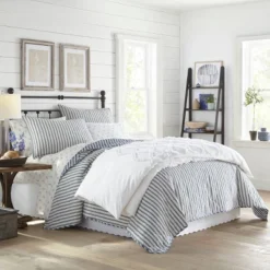 Willow Way Ticking Stripe Quilt & Sham Set - Stone Cottage -Decor Haven Shop GUEST 2047a06e 73f6 4922 b683 aae81af523f6