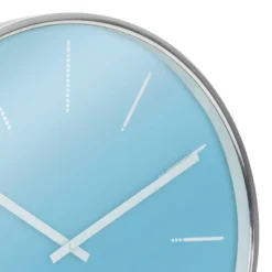 20" Simplistic Wall Clock Blue/Silver - Stonebriar Collection -Decor Haven Shop GUEST 21bc8c1c d30a 49a1 9623 b090f40bd12e