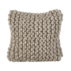 18"x18" Chunky Knit Square Throw Pillow Cover - Saro Lifestyle -Decor Haven Shop GUEST 22969cf1 0ffa 4d58 bcb1 d962572c8c44