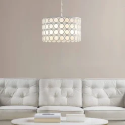 Abbot 4-Light Drum-Shaped Chandelier White - Hampton Hill -Decor Haven Shop GUEST 23665d0e bbc2 4e56 9159 2d2dc8196f62