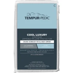 One Size Cool Luxury Contour Pillow Protector With Zipper Closure - Tempur-Pedic -Decor Haven Shop GUEST 23a946e1 4d21 4433 a5bd becc644720d4