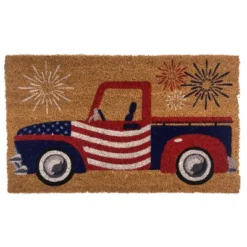 Briarwood Lane Patriotic Truck Coir Doormat Fourth Of July Natural Fiber Outdoor 30" X 18" -Decor Haven Shop GUEST 24e31ea5 5187 4668 b9c0 b31bf1acd6c5