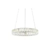 15.75" Metal/Crystal Adjustable Reese Pendant (Includes Energy Efficient Light Bulb) Chrome - JONATHAN Y -Decor Haven Shop GUEST 25fdb02e 9e25 4317 86de bdd119da27e2