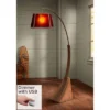 Franklin Iron Works Mission Arc Floor Lamp With USB Charging Port 66 1/2" Tall Dark Rust Amber Mica Shade For Living Room Reading -Decor Haven Shop GUEST 261591de 3c33 4e49 b701 8a82527ee140